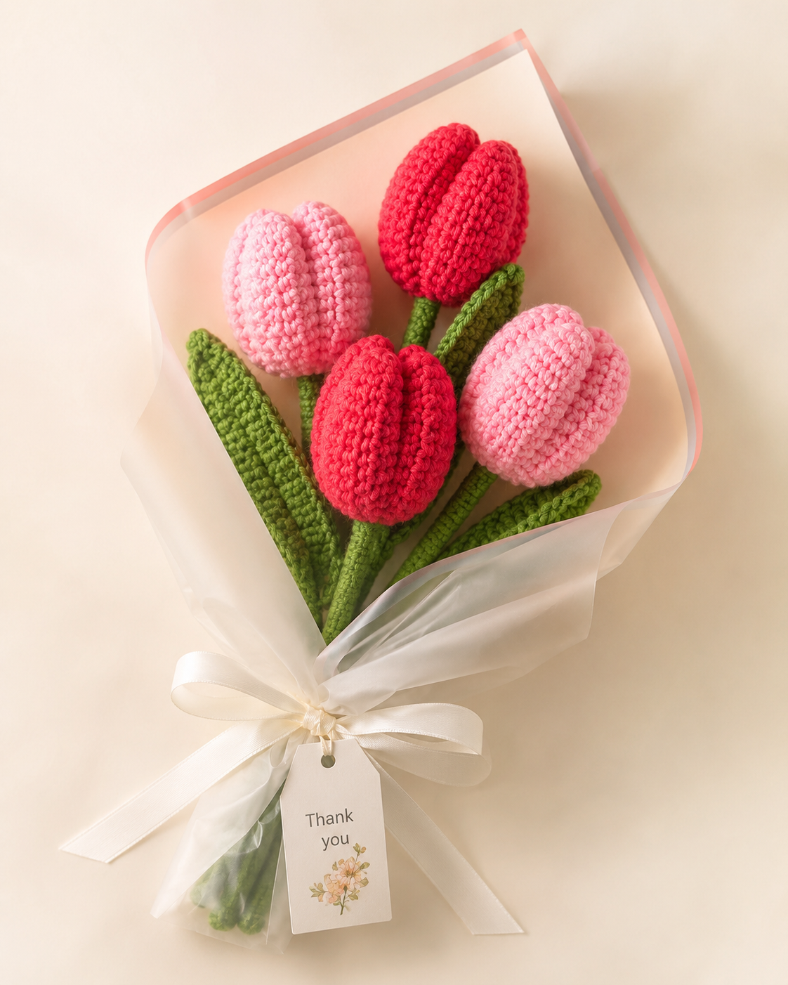 Crochet tulip bouquet