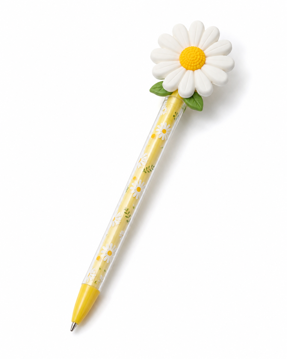 Crochet flower pen