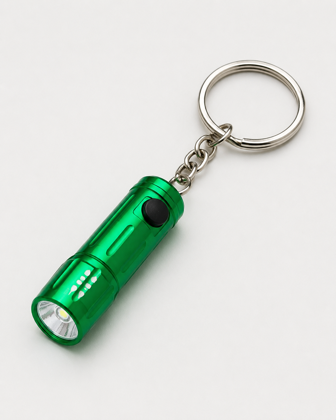 Green keychain flashlight