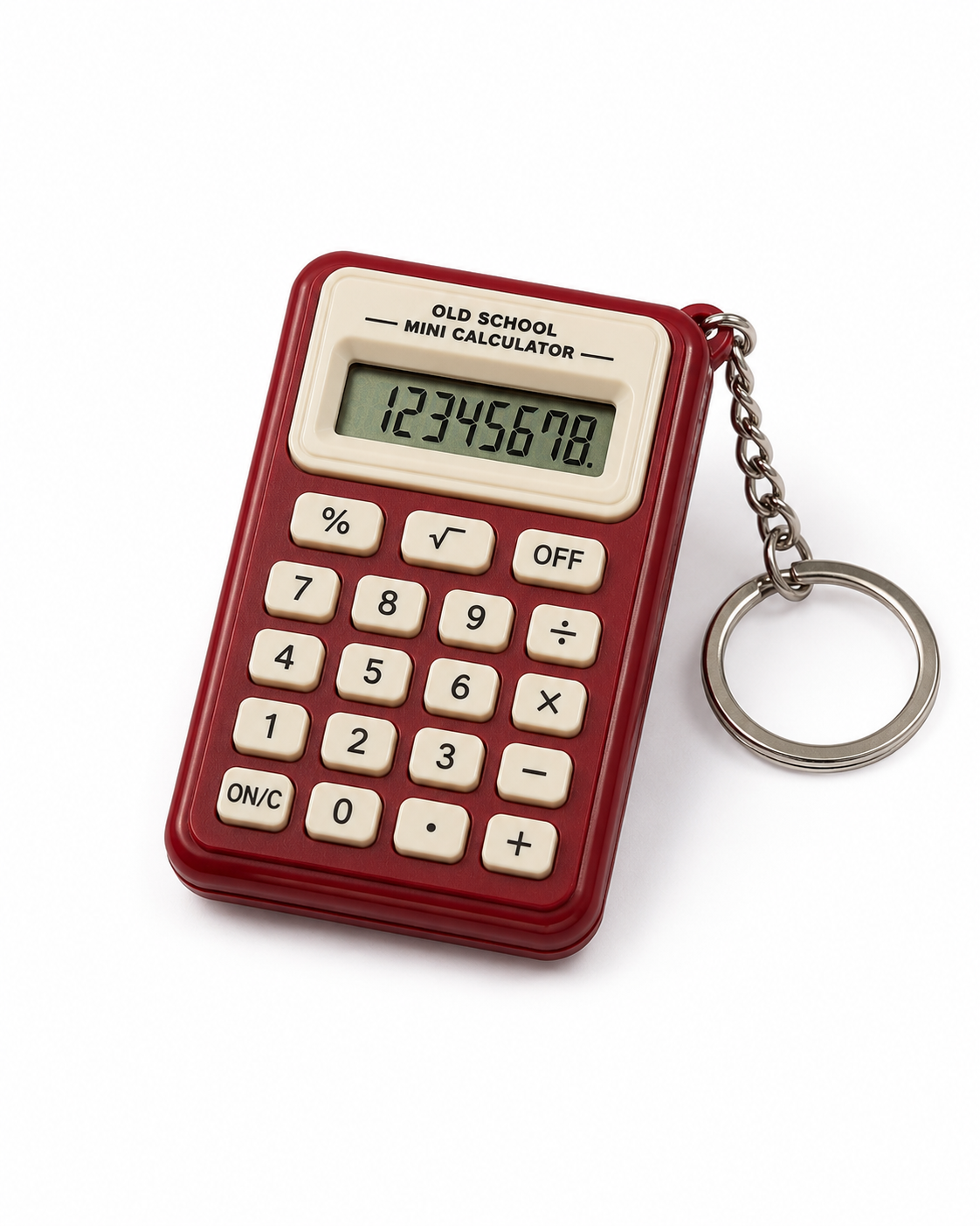 Mini calculator keychain